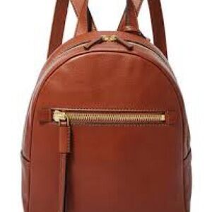 Fossil Megan Mini Brown Leather Backpack